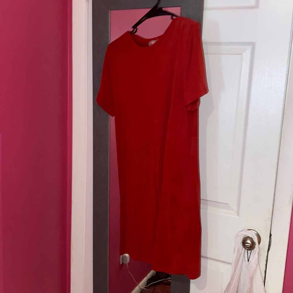 Red T-shirt Dress